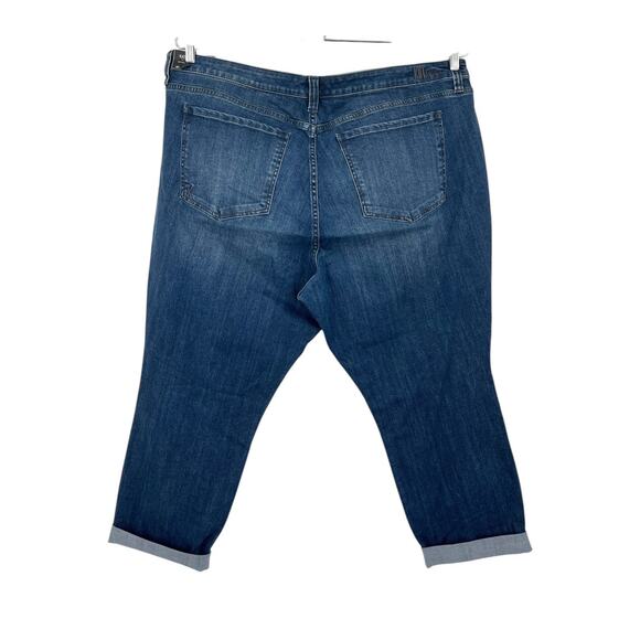 Kut from the Kloth jeans Katy boyfriend denim dark blue size 24W - Picture 3 of 6